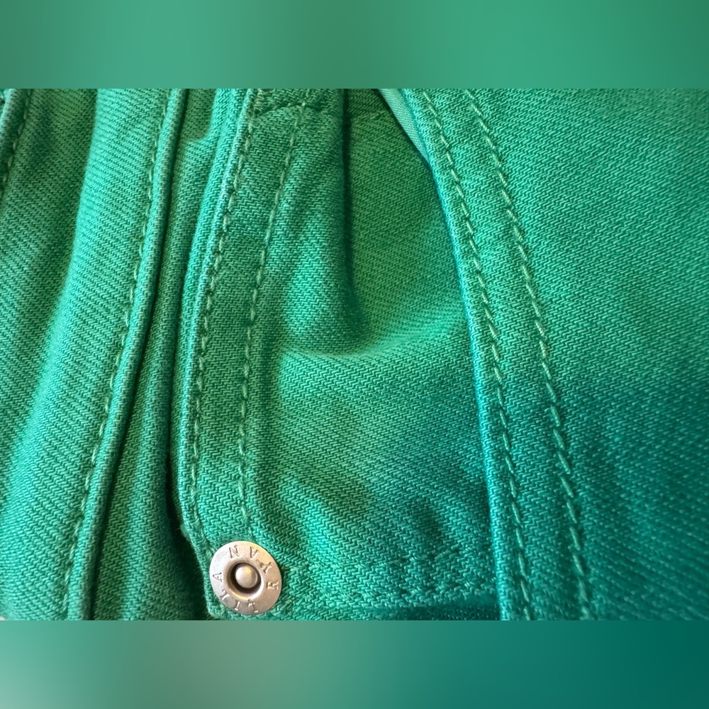 Lila Ryan size 31 mid-rise skinny ankle, teal green jeans - Picture 3 of 12